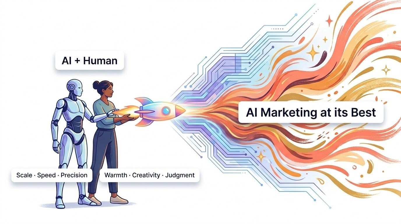 ai and human creativity combining to create ai marketing at its best