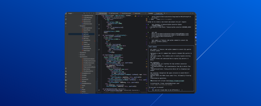 Running Claude Code inside the coding editor (IntelliJ IDEA)