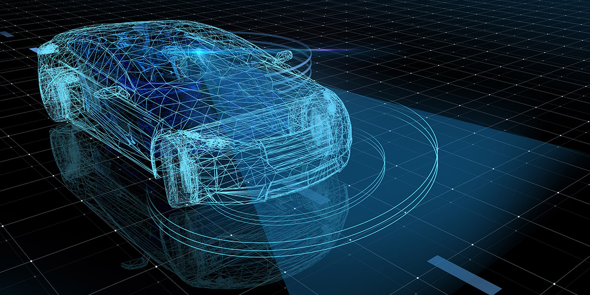 A graphic suggesting a digital landscape for car buyers looking to examine and purchase cars online