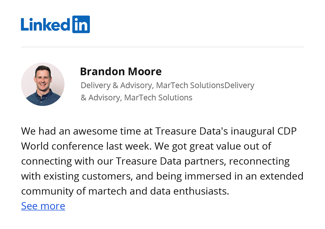 Brandon MooreBrandon Moore, Delivery & Advisory, MarTech Solutions